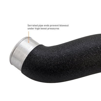 Mishimoto 2024+ Ford Mustang EcoBoost Charge Pipes -  Wrinkle Black - Graveyard Performance