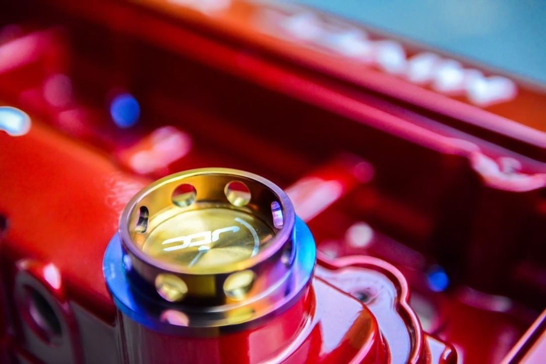 JDC Titanium V1 Oil Cap (Evo 1-9/DSM) - Graveyard Performance