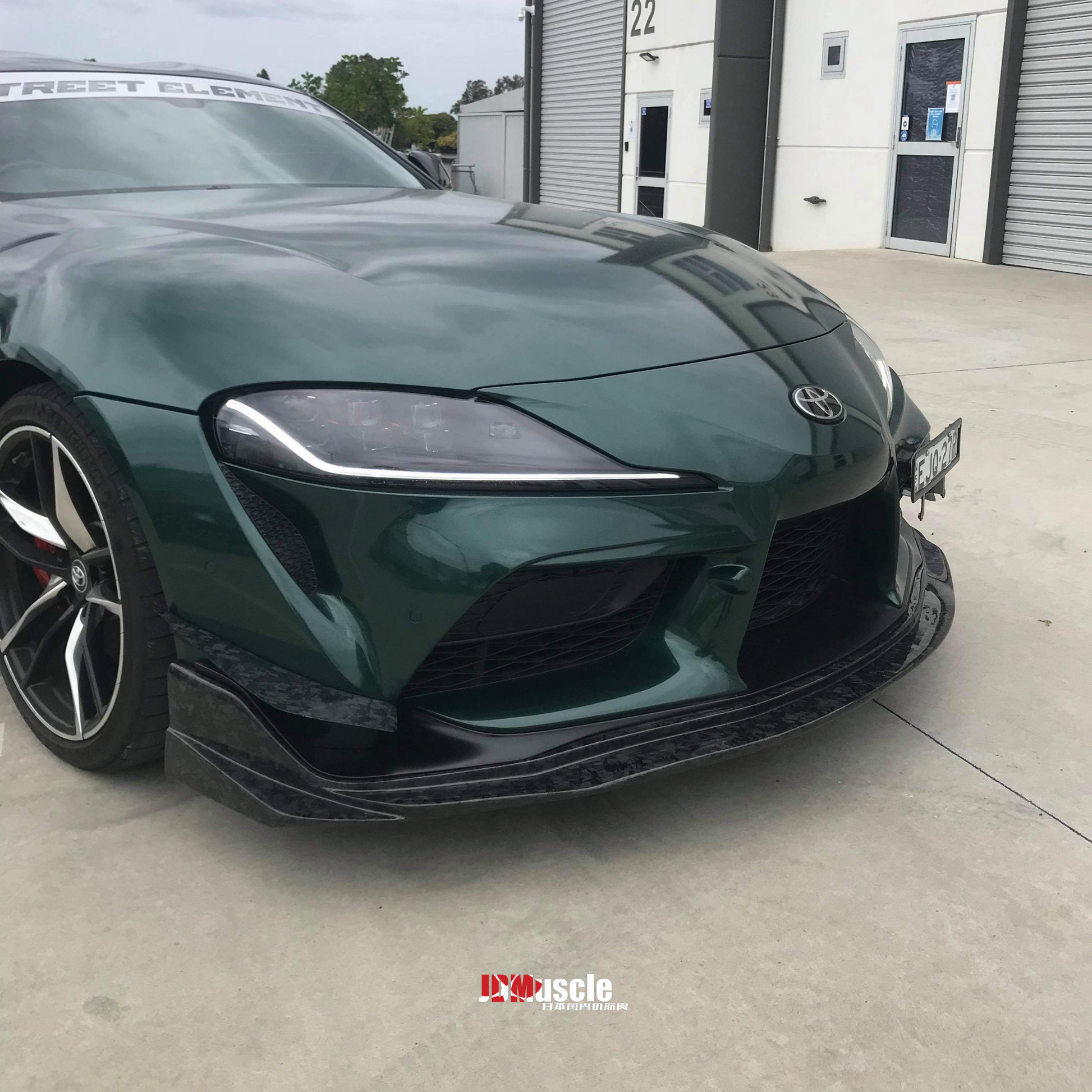 JDMuscle Tanso Carbon Fiber VS Style Front Lip for 2020+ Toyota Supra - Graveyard Performance