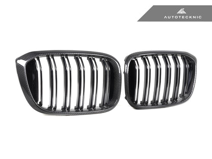 AutoTecknic Dry Carbon Fiber Dual-Slats Front Grille Set - G01 X3 | G02 X4 Pre-LCI - Graveyard Performance