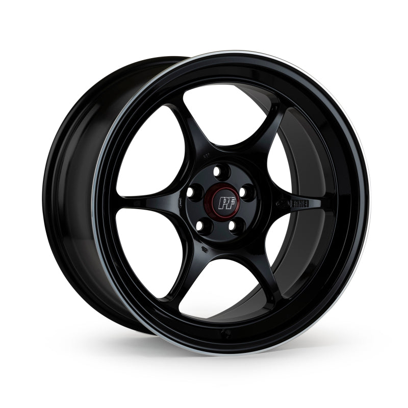 Enkei PF06 17x9 5x114.3 22mm Offset 75mm Bore - Black Machined Wheel