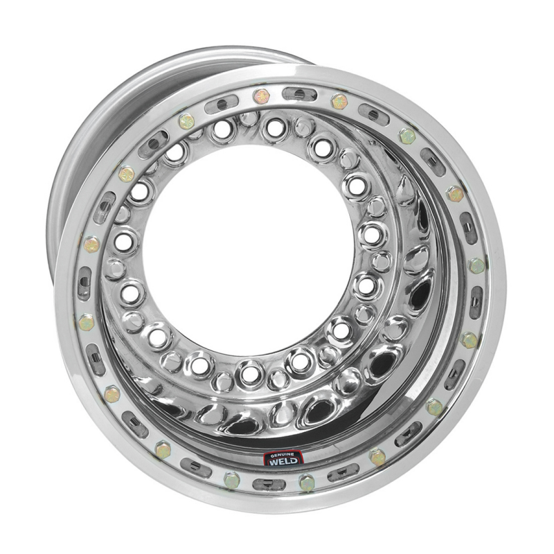 Weld Wide 5 XL Direct Mount 15x12 / 5x10.25 BP / 6in. BS Polished Assembly - Blk MOD Beadlock - Graveyard Performance