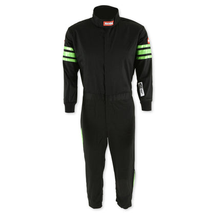 RaceQuip Green Trim SFI-1 JR. Suit - Kids XXS - Graveyard Performance
