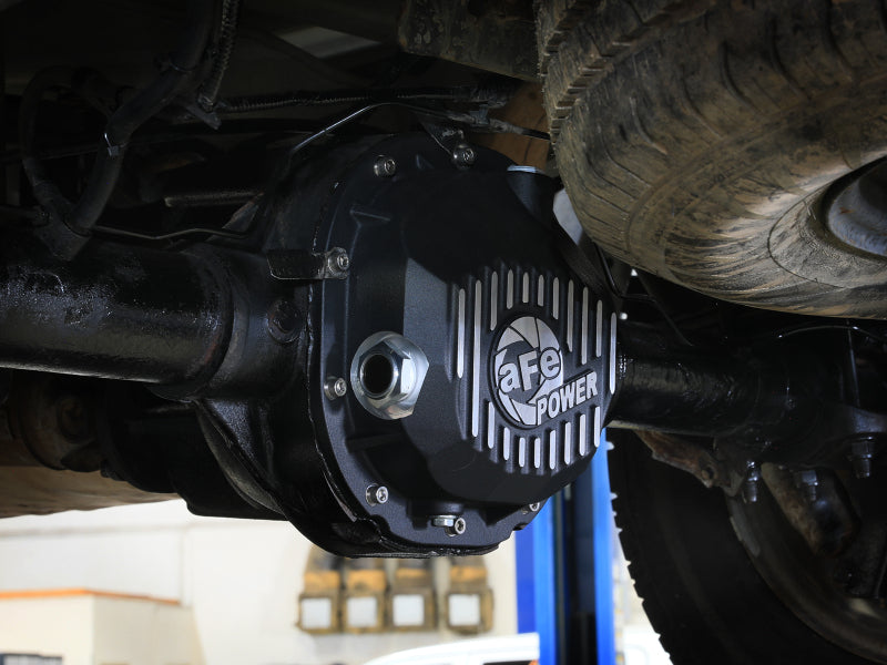 aFe 90-14 Ford F-150 Rear Differential Cover - Black w/ Machined Fins - Graveyard Performance