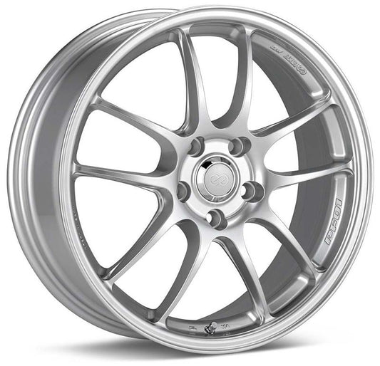 Enkei PF01 18x8.5 5x114.3 48mm Offset 75mm Bore Dia Silver Wheel - Graveyard Performance