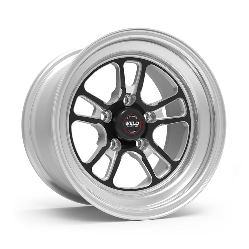 Weld S70 RT-S 15x10in / 5x114.3 BP / 7.5in. BS - Black Center - Polished Shell Wheel - Graveyard Performance