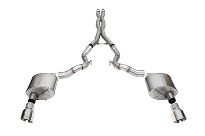 Corsa 24+ Ford Mustang GT Conv. Xtreme CatBack Ex. Sys. 3.0in Dual Rear Exit w/4.5in Pro Series Tip - Graveyard Performance