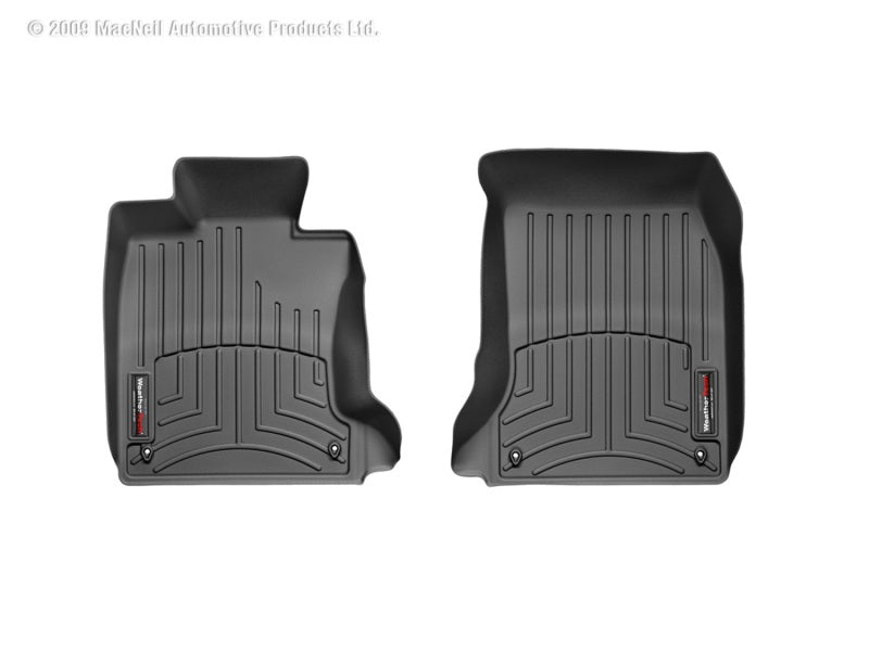 WeatherTech 04-10 BMW 528i/528xi Front FloorLiner - Black - Graveyard Performance