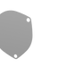 QTP 4in Bolt-On QTEC 3 Bolt Cover Plate