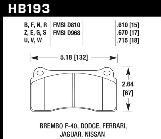 Hawk Rotora FC4 DTC-70 Race Brake Pads - Graveyard Performance