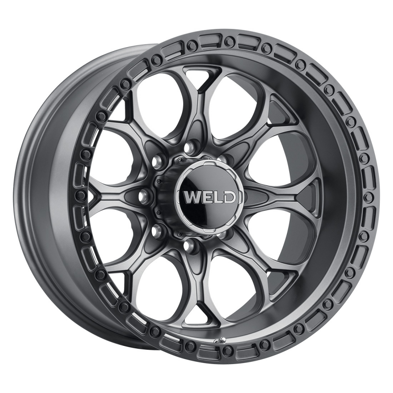 Weld Off-Road W107 20X10 Ledge 8 8X180 ET-18 BS 4.75 Satin Gun / Black Ring 124.3 - Graveyard Performance