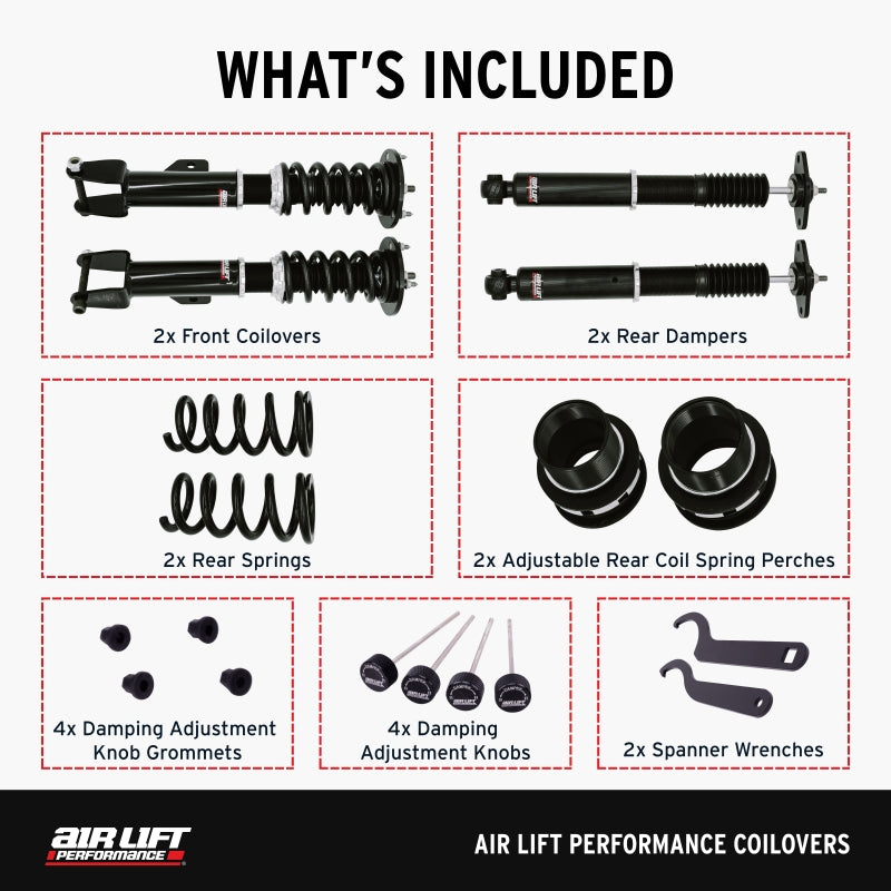 Air Lift Performance 11-23 Chrysler 300 / 15-23 Dodge Challenger Coilover Kit - Graveyard Performance
