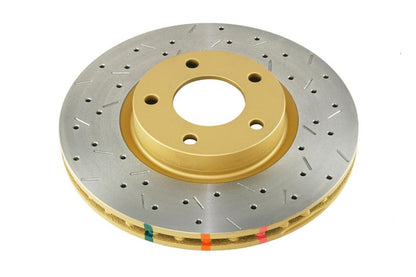DBA 04-05 Mazda 3 2.3L (exc. MazdaSpeed) Front Drilled & Slotted 4000 Series Rotor - Graveyard Performance