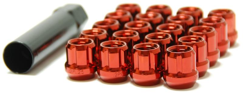 Wheel Mate Muteki Open End Lug Nuts - Red 12x1.50 - Graveyard Performance