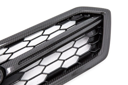 OLM LE Dry Carbon Fiber Grille Garnish (Outer) - 2018-2021 Subaru WRX / STI - Graveyard Performance
