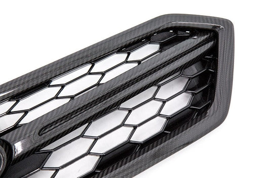 OLM LE Dry Carbon Fiber Grille Garnish (Outer) - 2018-2021 Subaru WRX / STI - Graveyard Performance