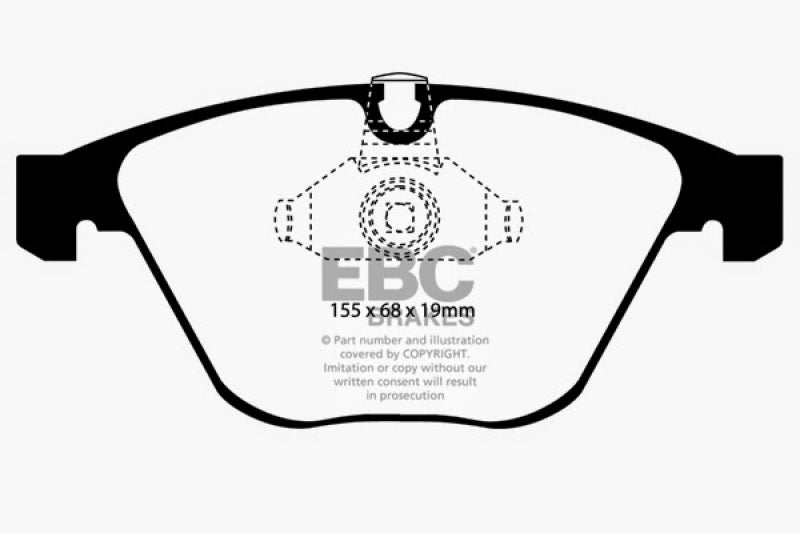 EBC 08-10 BMW M3 4.0 (E90) Redstuff Front Brake Pads - Graveyard Performance