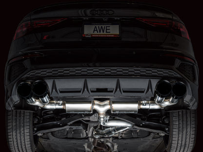 AWE 22-24 Audi 8Y S3 Touring Edition Exhaust - Diamond Black Tips