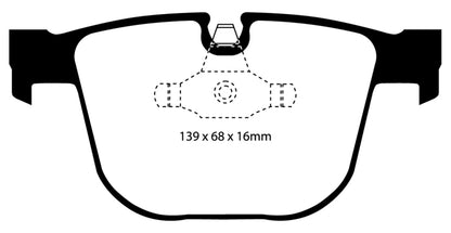 EBC 08-10 BMW M3 4.0 (E90) Bluestuff Rear Brake Pads - Graveyard Performance