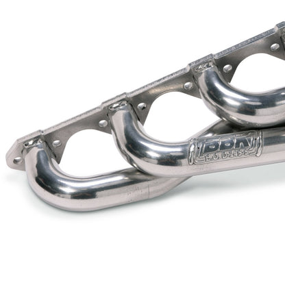 BBK 79-93 Mustang 351 Swap Shorty Unequal Length Exhaust Headers - 1-5/8 Silver Ceramic - Graveyard Performance