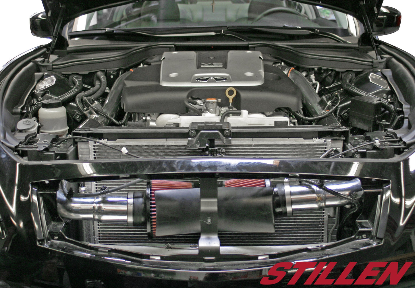 Stillen Infiniti G37/Q60 Air Intake Gen 3 Dual Ultra Long Tube Oil Filter For 08-13 Infiniti G37 14-15 Infiniti Q60