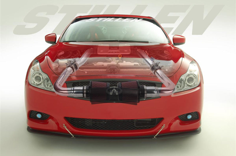 Stillen Infiniti G37 Dual Ultra Long Tube Air Intake Kit Gen 3 V36 Dry Filter For 09-13 Infiniti G37