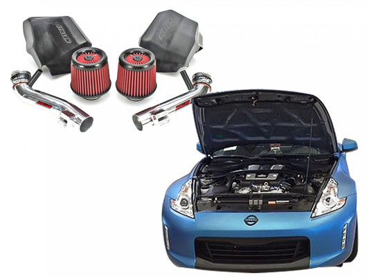 Stillen 370Z Dual Long Tube Air Intake Kit Gen 2 Z34 Oil Filter For 09-18 Nissan 370Z