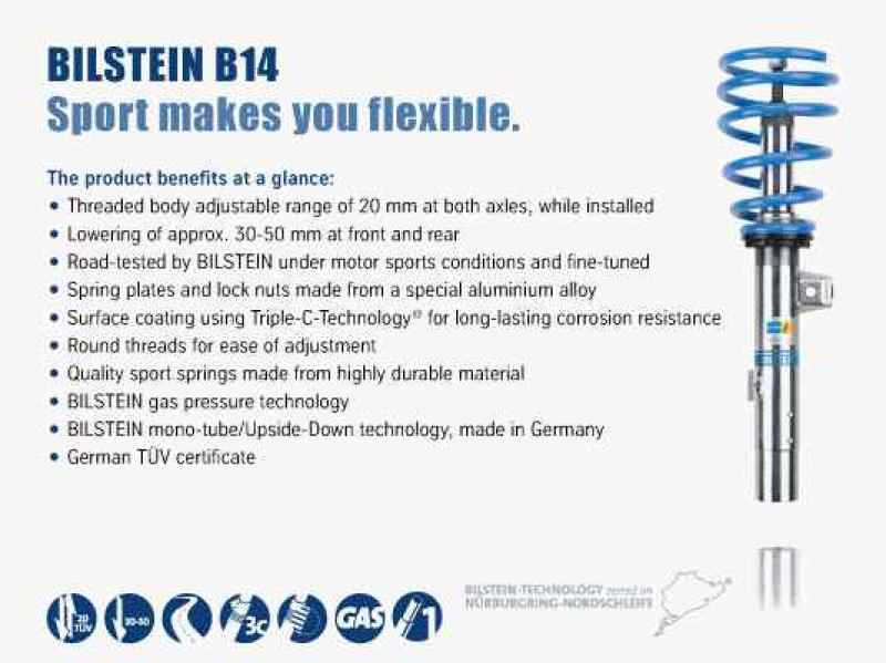 Bilstein B14 (PSS) 12-13 BMW 328i/335i Front & Rear Performance Suspension Kit - Graveyard Performance