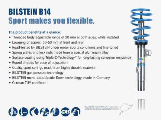 Bilstein B14 (PSS) 12-13 BMW 328i/335i Front & Rear Performance Suspension Kit - Graveyard Performance
