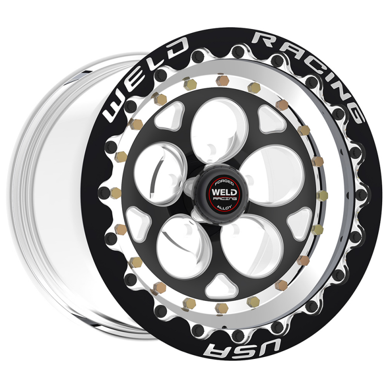 Weld Magnum III 15x10 / 5x4.5 BP / 3.5in. BS Black Wheel - Black Single Beadlock MT - Graveyard Performance