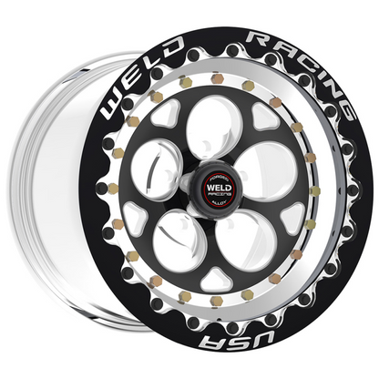 Weld Magnum III 15x10 / 5x4.5 BP / 3.5in. BS Black Wheel - Black Single Beadlock MT - Graveyard Performance