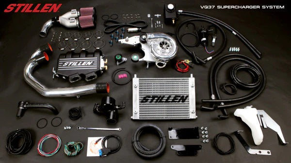 Stillen Nissan 370Z Z34 Supercharger Tuner Kit Polished For 12-20 Nissan 370Z Z34 Base and Touring
