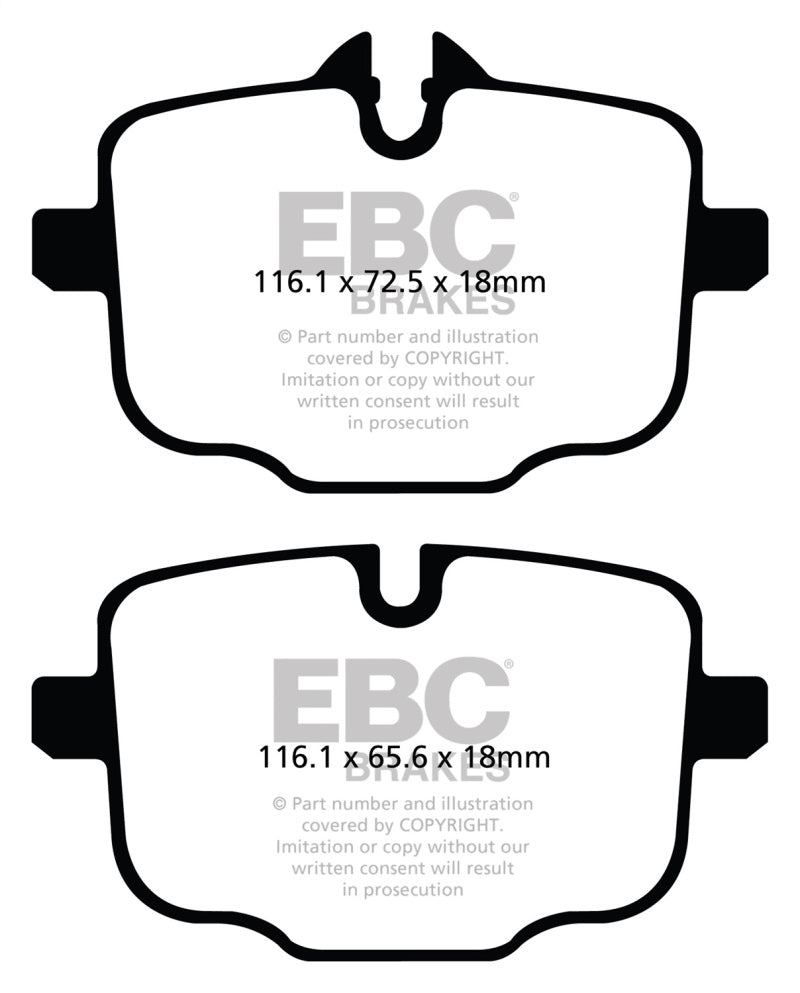 EBC 2021+ BMW M3/M4 3.0TT (G80/G82/G83 w/Cast Iron Rotors) Redstuff Rear Brake Pads - Graveyard Performance