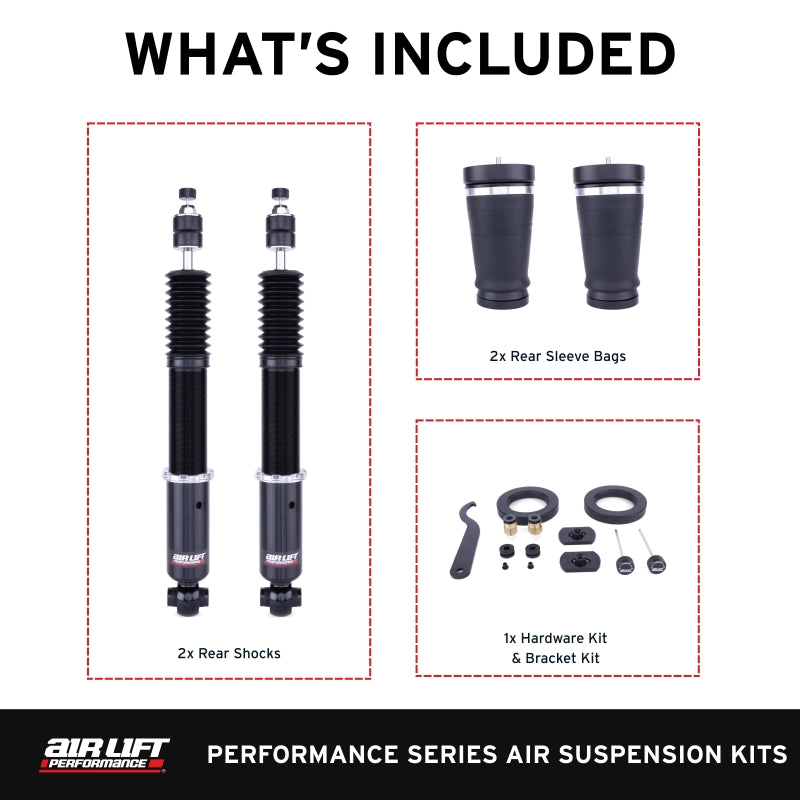Air Lift Performance 2005-2014 Ford Mustang (S197) Rear Kit (3/8 Fittings Not Included) - Graveyard Performance