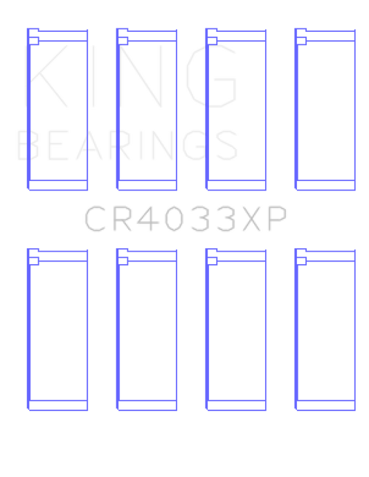 King Engine Bearings Honda F20C/F22C/97-01 H22A4 Rod Bearing Set - Size STDX