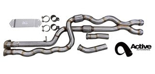 M2C Equal Length Gen 2 Mid Pipe includes Active F-brace w straight pipes - Graveyard Performance