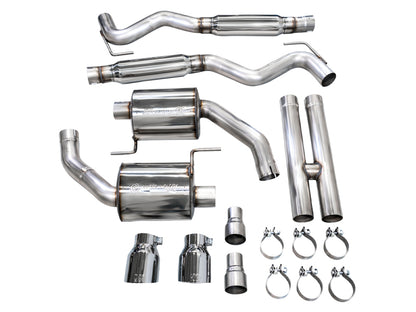 AWE 2024 Ford Mustang GT Fastback S650 RWD Touring Catback Exhaust w/ Dual Chrome Silver Tips - Graveyard Performance