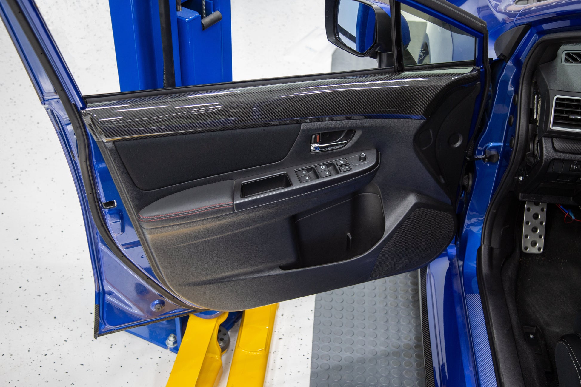 OLM LE Dry Carbon Front Door Trim Upper Panels - 2015-2021 WRX / STI - Graveyard Performance