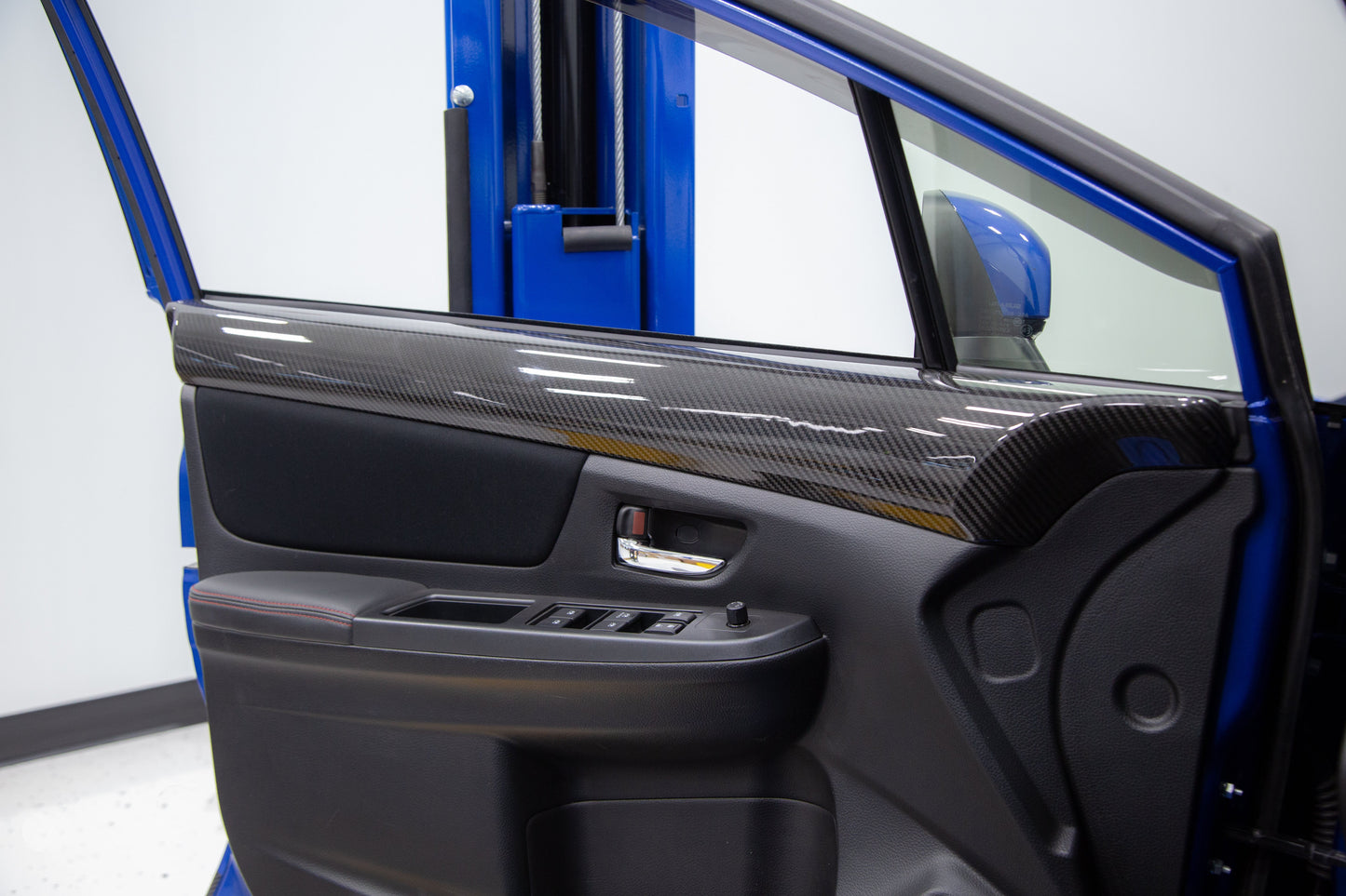 OLM LE Dry Carbon Front Door Trim Upper Panels - 2015-2021 WRX / STI - Graveyard Performance
