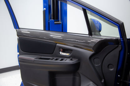 OLM LE Dry Carbon Front Door Trim Upper Panels - 2015-2021 WRX / STI - Graveyard Performance