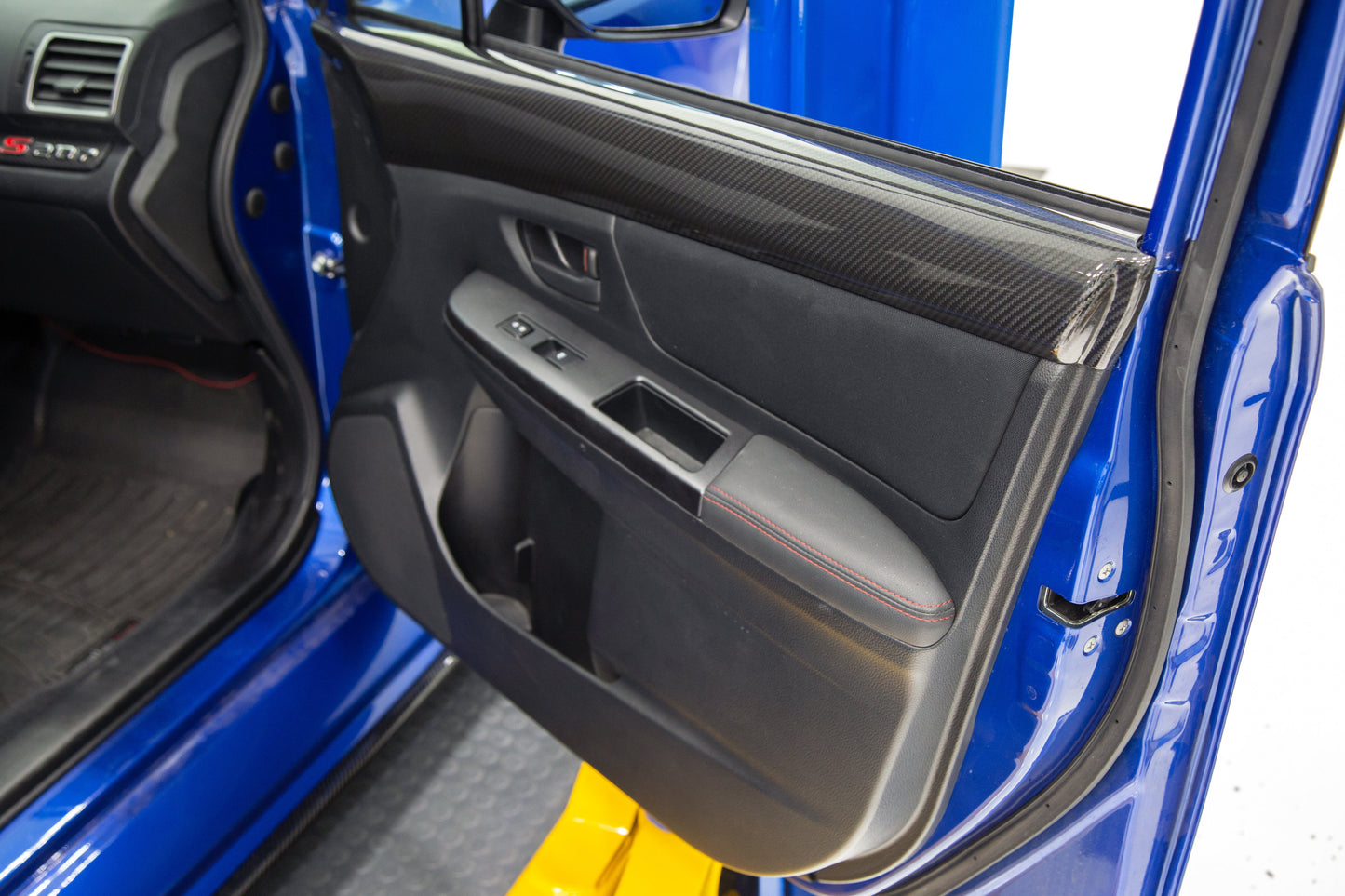 OLM LE Dry Carbon Front Door Trim Upper Panels - 2015-2021 WRX / STI - Graveyard Performance