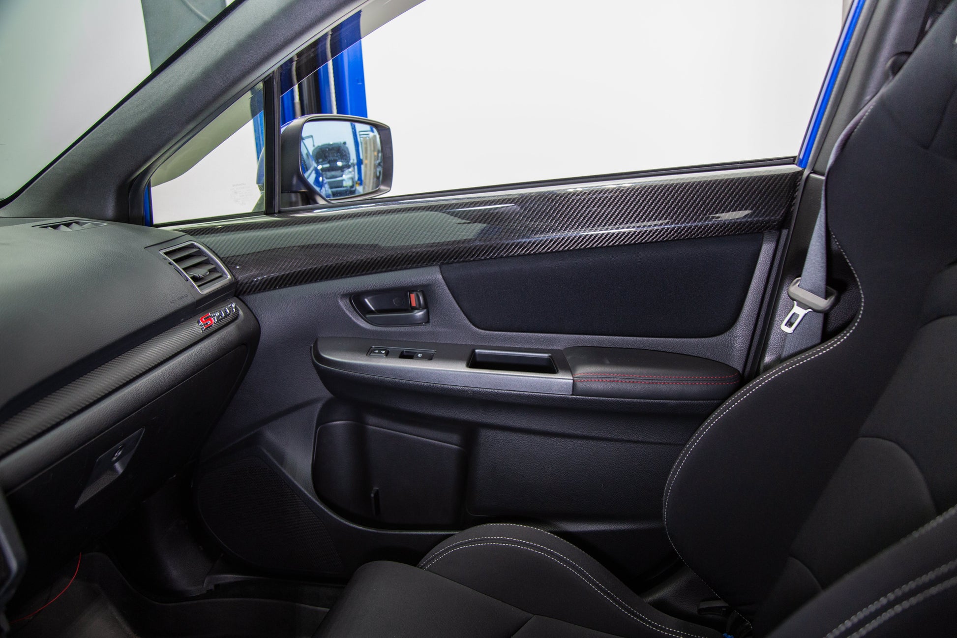 OLM LE Dry Carbon Front Door Trim Upper Panels - 2015-2021 WRX / STI - Graveyard Performance