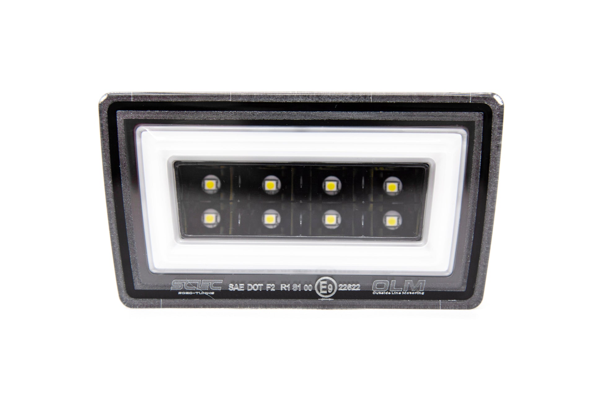 OLM NB+R F1 Rear Brake Light (Clear Lens, Gloss Black Base, White Bar) - 15+ WRX / STI - Graveyard Performance