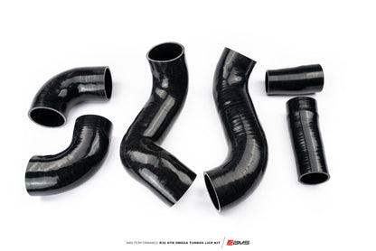 AMS Performance 2009+ Nissan GTR R35 OMEGA Turbo Kit 3in Lower Intercooler Pipes (OMEGA 11) - Graveyard Performance