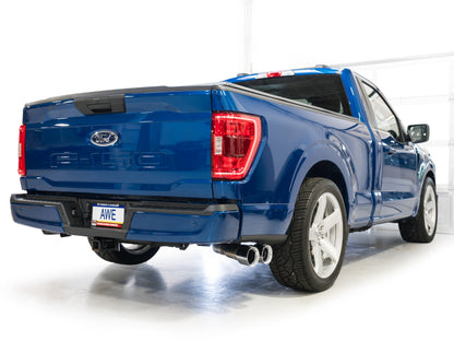 AWE 21-25 Ford F150 (14th Gen Reg Cab) Cat-Back Exhaust - 4.5in Dual Side Exit Chrome Tips - Graveyard Performance