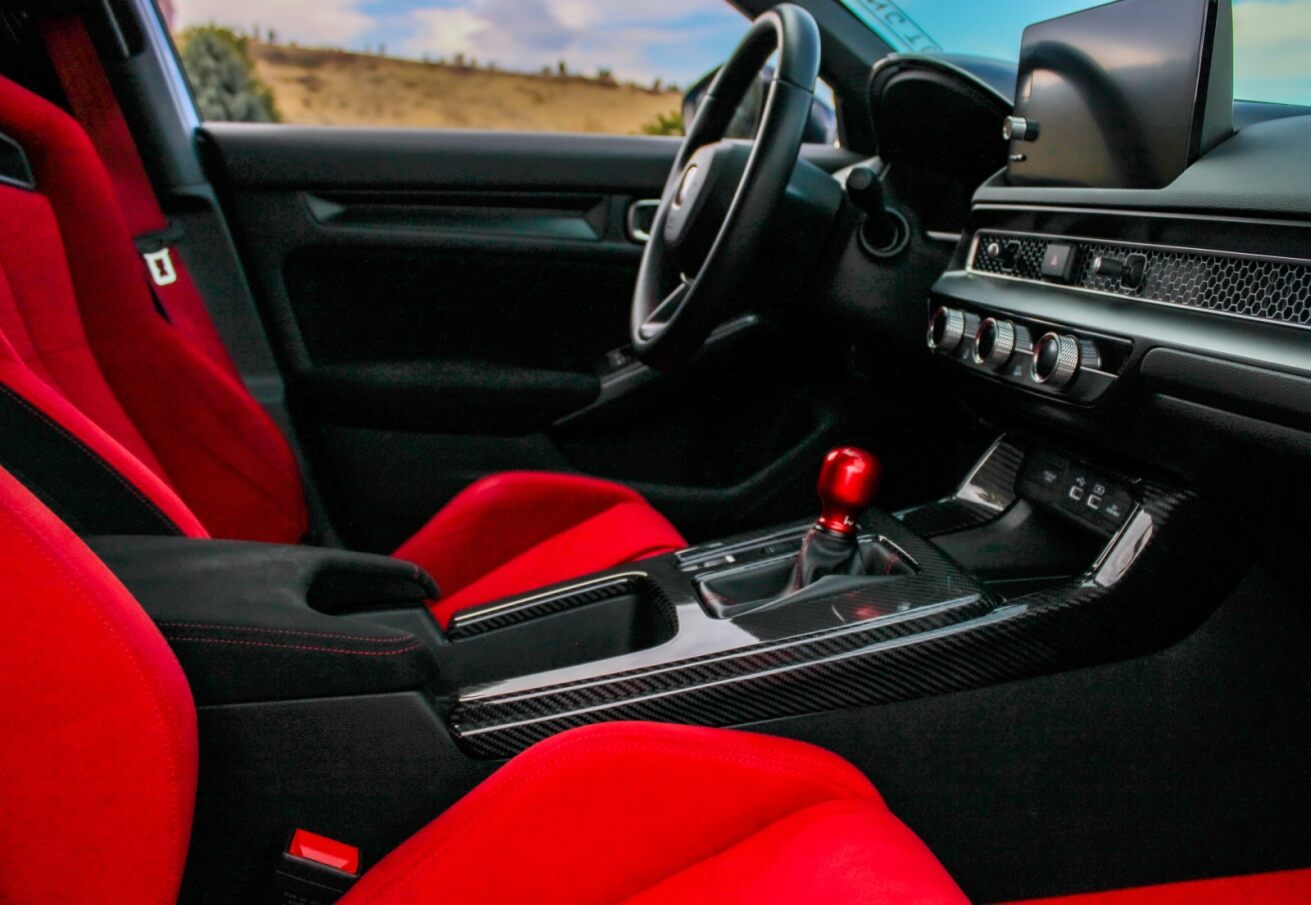 OLM LE Carbon Fiber Shift Panel Side Covers (3pc) - 2023+ Honda Civic FL5 Type R - Graveyard Performance