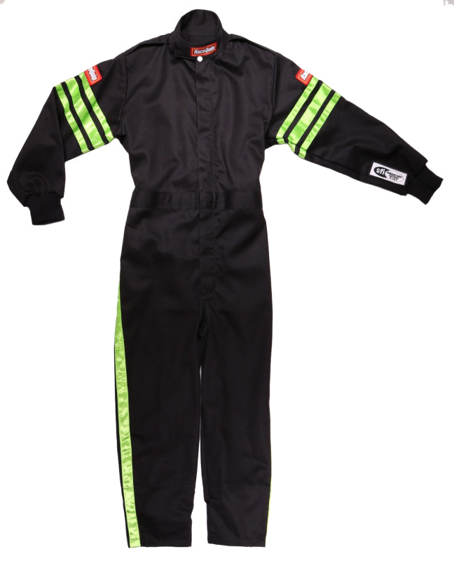 RaceQuip Green Trim SFI-1 JR. Suit - Kids XL - Graveyard Performance