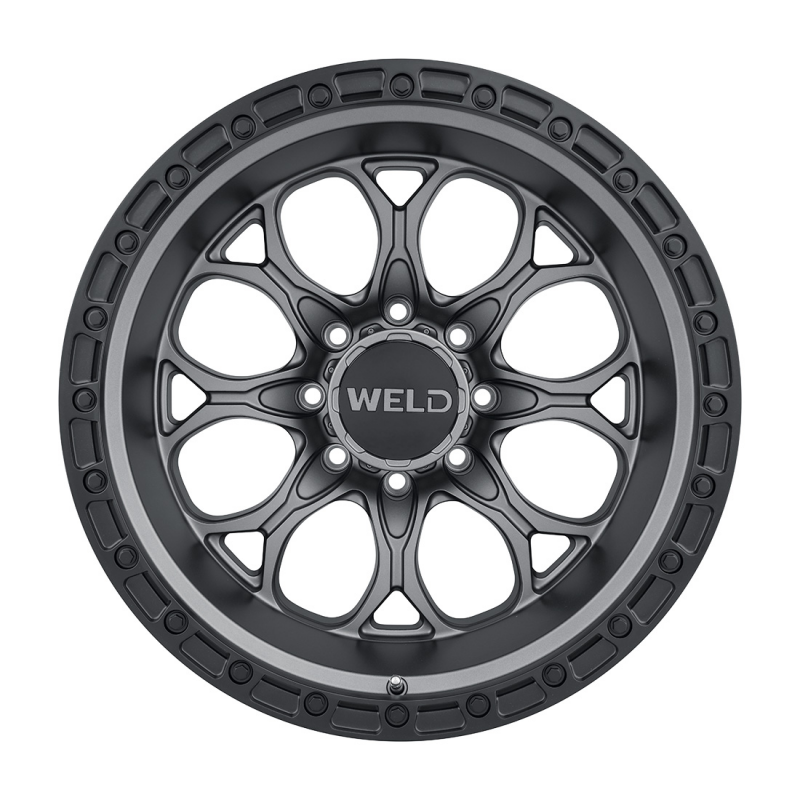 Weld Off-Road W107 20X10 Ledge 8 8X180 ET-18 BS 4.75 Satin Gun / Black Ring 124.3 - Graveyard Performance