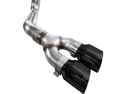 AWE 21-25 Ford F150 (14th Gen Reg Cab) Cat-Back Exhaust - 4.5in Dual Side Exit Diamond Black Tips - Graveyard Performance