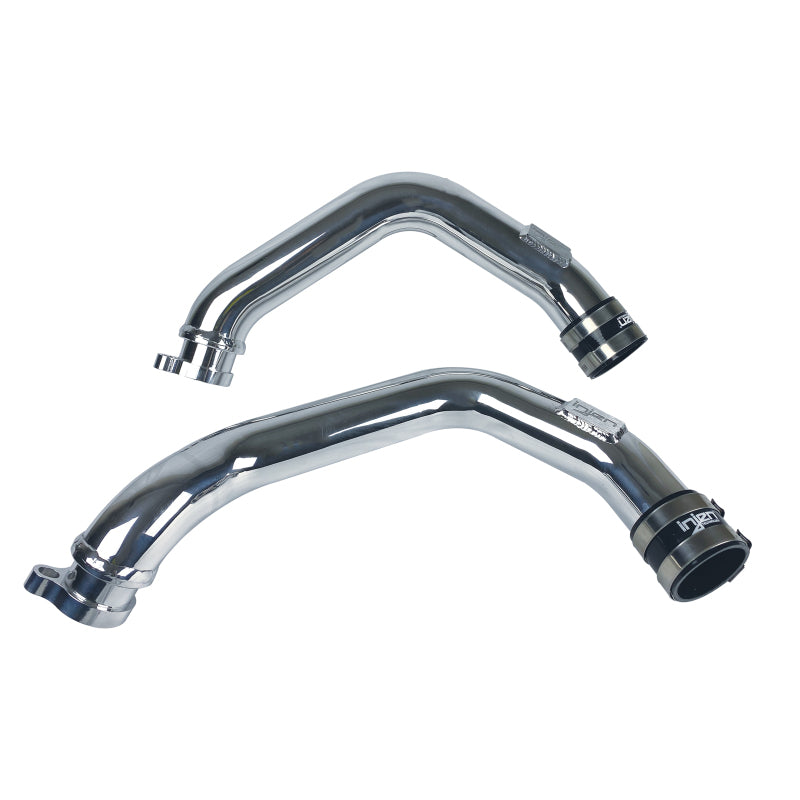 Injen 15-16 BMW M3 (F80) L6 Twin Turbo Polished Intercooler Charge Pipe w/ 1/8in Female NPT Bungs - Graveyard Performance